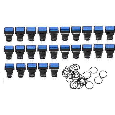 Bouton poussoir à verrouillage automatique, interrupteur de commande pour moteurs électriques AC/DC 24V, fonction de maintien, usage facile, contact momentané, qualité fiable. (1/5)