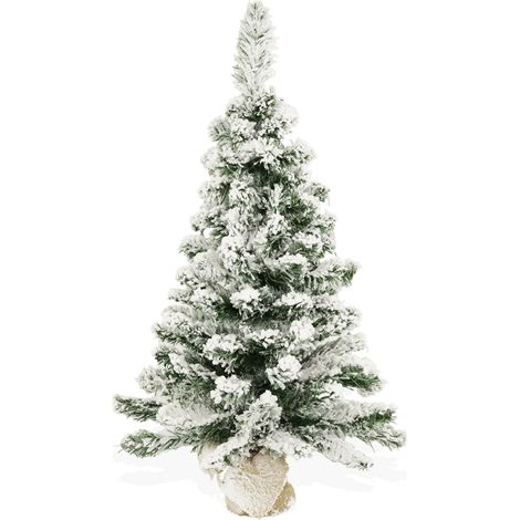 BOP Albero di Natale Pinetto innevato, base in juta - Argo Innevato 60 cm (1/4)