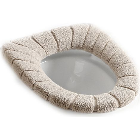 Abattant de toilette monobloc, housse de siège de toilette, coussin, salle de bain, doux et antidérapant (1/3)