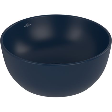 Lavabo de encimera redondo Artis de 32,5 cm de Villeroy & Boch en color azul anochecer