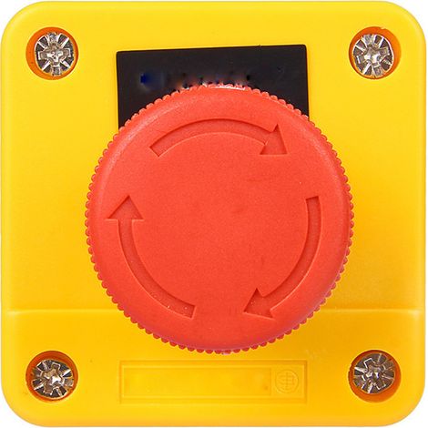 10a Boîte de Commande Bouton Poussoir Verrouillage Arre Bouton D'interrupteur D'urgence Plastique Métal Coquille Rouge Champignon Signer L'arrêt D'urgence Bouton-poussoir Station de Commutateur