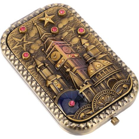 Miroir De Maquillage Pliable Compact Et Vintage pour Voyage Sac à Main Et Usage Quotidien