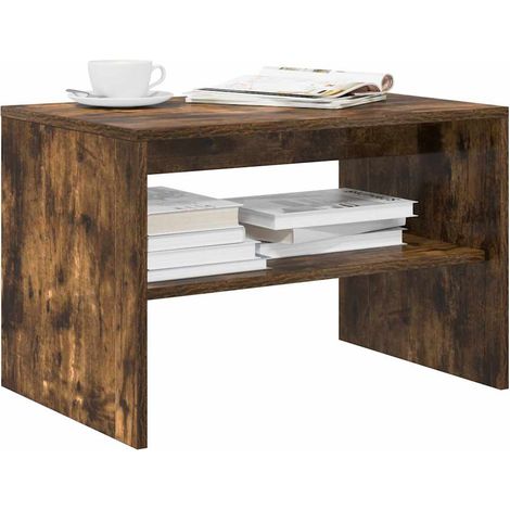 Mueble de TV madera de ingeniería roble ahumado 60x40x40 cm (1/5)