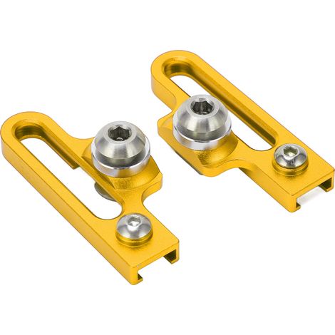 2 pièces Étrier de frein C pour vélo, adaptateur de patins en aluminium, mors de frein, rallonge pour bicyclette route, or (1/5)