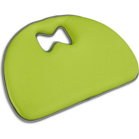 Relaxdays Coussin de genoux pour jardin,aide pour les genoux, universel avec poignée, tapis genoux, vert (1/5)