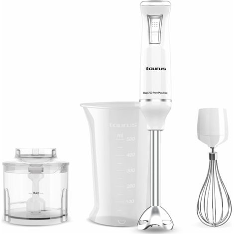 Taurus Batidora de Mano BAPI 750 Pure  Varilla de Acero Inoxidable  750W de Potencia  Ideal para Purés, Sopas y Salsas  Diseño Ergonómico Antisalpicaduras (1/3)