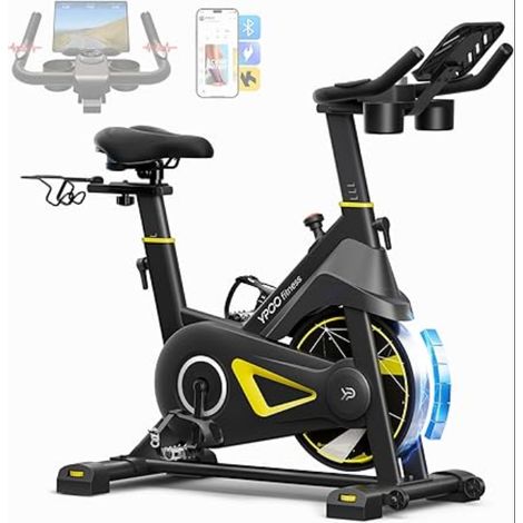 Vélo d’Appartement, Résistance Magnétique Réglable, Siège Confortable, Support Tablette, Vélo d’Intérieur pour Cardio à Domicile, Grande Capacité de Charge (1/5)