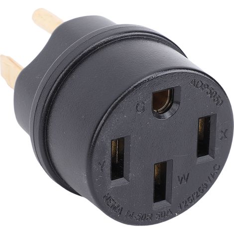 Adaptateur de générateur 50A, prise en charge pour prise de courant NEMA 14-50P à 14-50R RV, terrain de camping