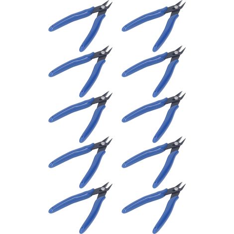 10-teiliges Set Seitenschneider aus hochkohlenstoffhaltigem Stahl für präzises Schneiden von Drähten und Kabeln aus Metall, Kunststoff und Kabeln (1/5)