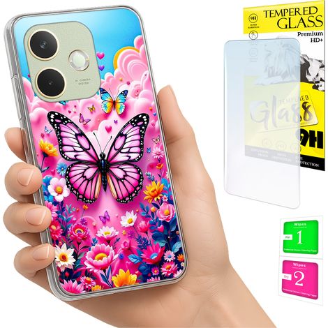 Funda para Oppo A5 Pro Photo Case Back Graphic Butterfly + cristal 9H (1/5)