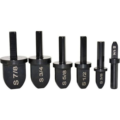 6pcs ensemble de forêts d'outil de sertissage, forêt d'outil de sertissage de tuyau en cuivre manuel - Expanseur de forêt en acier à roulement avec 7/8", 3/4", 5/8", 1/2", Embout 3/8", 1/4" (1/5)