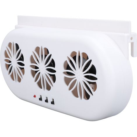 Ventilateur de refroidissement voiture 3 sorties USB blanc refroidisseur fenêtre SUV circulation extraction fumée (1/5)