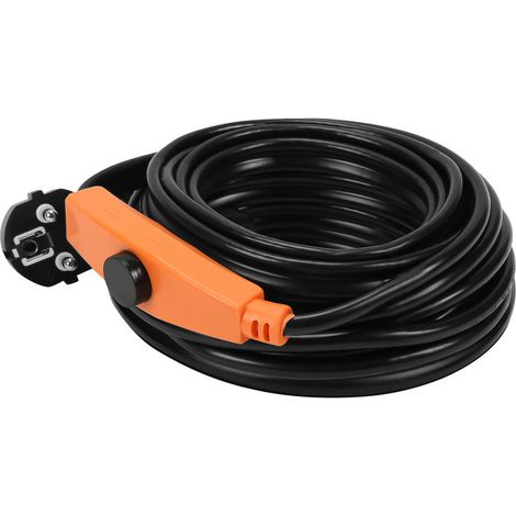SWANEW Cavo di riscaldamento Cavo riscaldante antigelo autoregolante con termostato 8m 128W (1/5)
