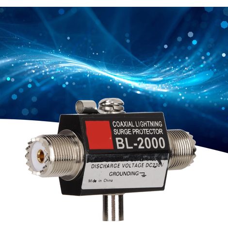 Protecteur de Foudre Coaxial Yinitone BL-2000, Parafoudre PL259 Femelle vers PL259 Femelle pour Antenne (1/5)