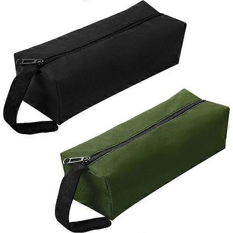 Lot de 2 petits sacs à outils en toile avec fermeture éclair, petit outil multifonction à fermeture éclair (1/5)