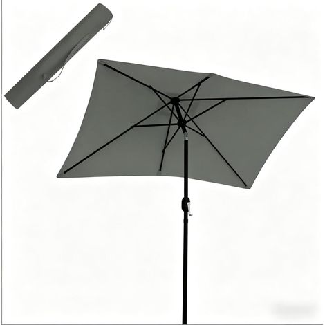 Parasol de piscine et balcon avec toile large 206 x 135 cm, structure métallique résistante, inclut housse de transport (1/5)