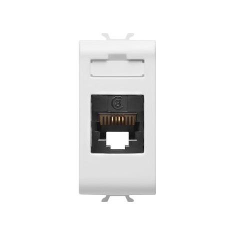 CONNECTEUR TELEPHONIQUE RJ11 1M BLANC GEWISS GW10401