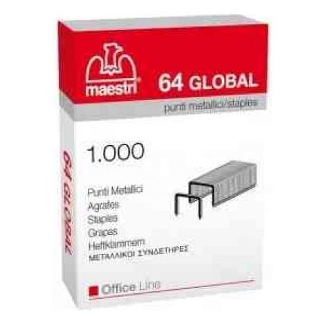 Punti Metallici Passo 6/4 Conf da 10000 Pz (64 Global)