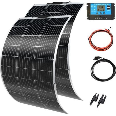 Panneau Solaire, Installation Flexible, Haute Efficacité, 12V 300W a (1/2)