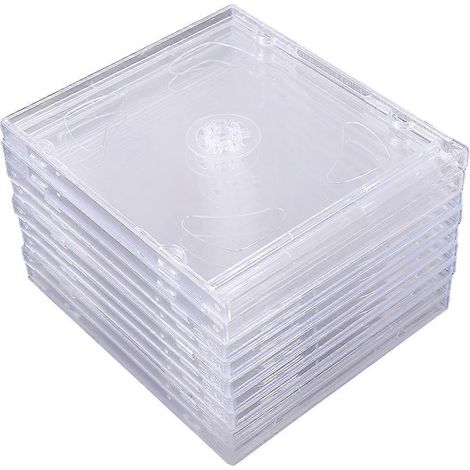 9 boîtiers doubles pour CD et DVD, en acrylique transparent (1/5)