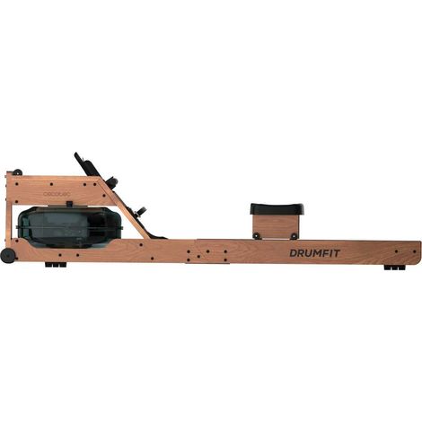 Cecotec Rameur pour Maison Résistance à l'eau Drumfit Rower 20000 Neptune Wood. Finition Bois, Réservoir de 13 l, App