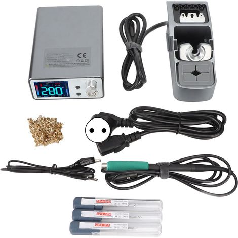 Station de soudage intelligente T210 avec poignée, affichage numérique, régulation PID, kit d'outils de réparation et de soudage, 100–240 V, prise européenne (1/5)