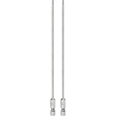 2Pcs T8 Embout Tournevis Torx Tige Hexagonale 1/4" Long 8" (200mm) (1/5)