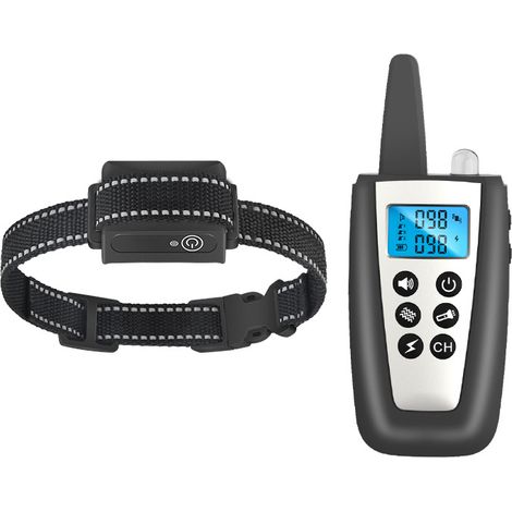 Collier d'éducation anti-aboiement rechargeable — Fonctions : son, vibration et correction électrostatique (1/2)