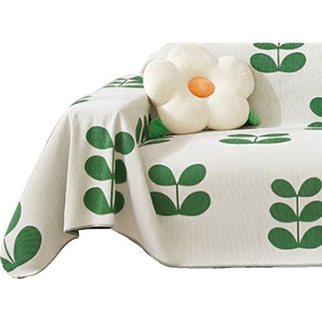Housse De Canape - Chenille - 180 X 130 Cm Ou 180 X 180 Cm - Pour Canape 1 Place - 1 Piece (1/5)