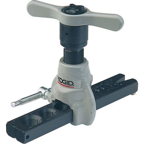 RIDGID 83037 Flangiatore a cricco a 45° SAE esteso 458R per tubature da 3 mm a 19 mm, flangiatore a cricco di precisione
