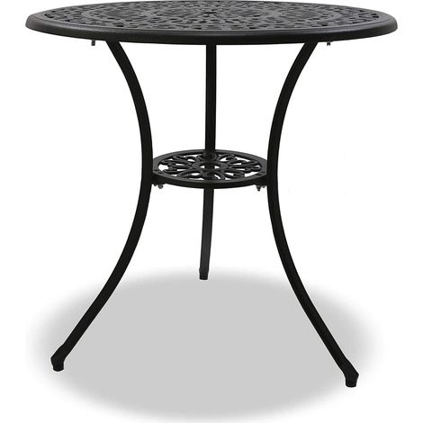 Homeology POSITANO Garden & Patio Black Cast Aluminium Bistro Table (1/5)