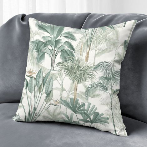 Housse de coussin fleurs papillon,décoration intérieur extérieur,40×40cm (1/5)