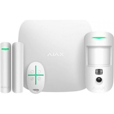 Ajax kit antifurto HUB2 PLUS + GSM(4G) + LAN + WIFI + MOTIONCAM - bianco - 38174 - 20294