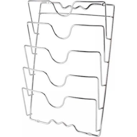 Étagère murale de cuisine, 5 niveaux, rangement pour couvercles et planches à découper, gain de place (1/5)