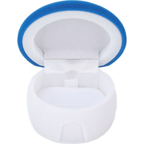 Boîte à bijoux de voyage portable bleue en forme de champignon pour ranger boucles d'oreilles, colliers et bracelets. Organisateur (1/5)