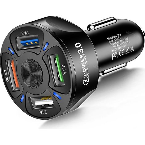 4-in-1 Kfz-Ladegerät 7A 35W Schnelllade-USB-Adapter mit LED für 12-32V SUV Offroad
