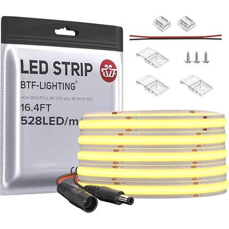 LED Strip 12V FCOB COB 5M 528LED/m 4000K 10mm IP30 Non (1/5)