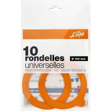 Le Parfait Súper lote de 10 arandelas de caucho negro