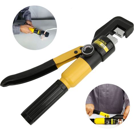 Hydraulisches Kabelschuh-Crimpwerkzeug mit 8 Tonnen Schließkraft und 16 Crimpbacken (4-70 mm²) (1/5)