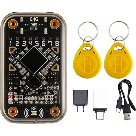 Lecteur de puce RFID + porte-clés Chameleon Ultra sans contact, émulateur de carte à puce 125 kHz/13,56 MHz, décodage de badges 2X5200 (1/5)