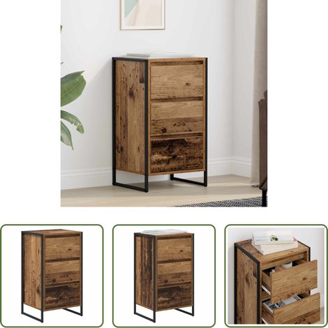 vidaXL Industriestil Sideboard - Sideboard Altholz 42 x 36 x 75,5 cm Holzwerkstoff (1/5)
