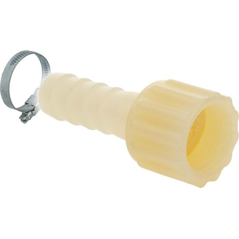 tecuro Schlauchtülle Ø 12 mm x Überwurfmutter 3/8 Zoll, inkl. Schlauchschelle, PA (nylon 66), natur (1/5)