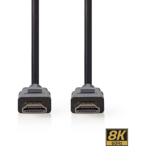 Cable hdmi de ultra alta velocidad conector hdmi conector hdmi 8k60hz 48 gbps 200 metros redondo 65 mm negro caja