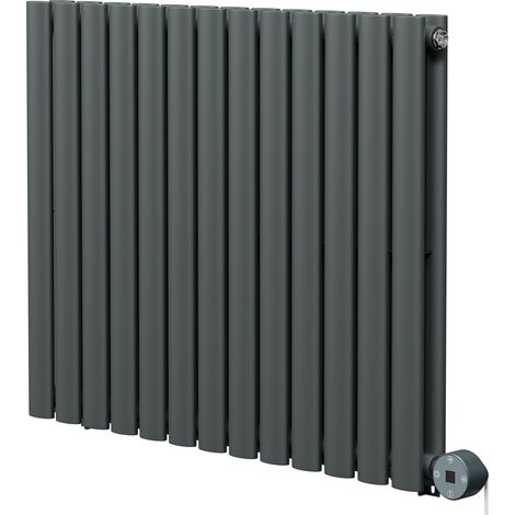 Boone Anthracite 600mm x 780mm Horizontal Digital Thermostatic Electric Double Panel Radiator (1/5)