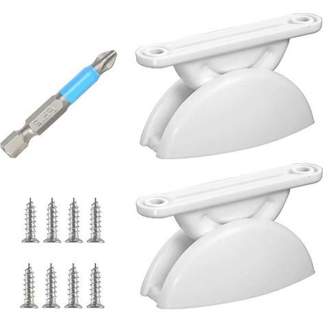 Lot de 2 butoirs de porte pour camping-car, caravane, blanc, accessoires pour caravane, bateau (1/5)