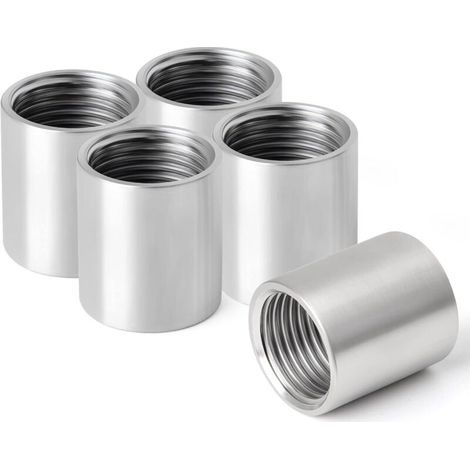 3/4" Raccord droit femelle fileté acier inoxydable,connecteurs droits en acier inoxydable 304,raccords de tuyauterie femelles,5pcs(DN20) (1/5)
