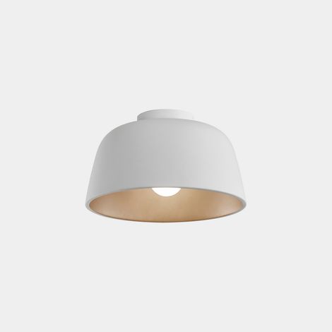 LEDS C4 Miso Plafonnier semi-encastré blanc E27 15W, 29 cm de diamètre