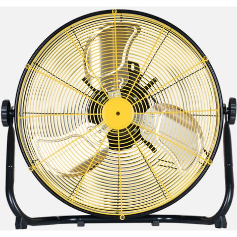 ABRILA - Ventilador Industrial Mapache 140W  3 Velocidades y 3 Aspas  Orientable 180º  Diseño Compacto y Potente  Ventilación Eficiente 61x62x19,5 cm