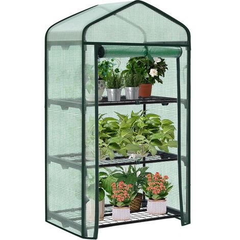 WOLTU Mini Greenhouse 3 Shelves, Green (1/5)