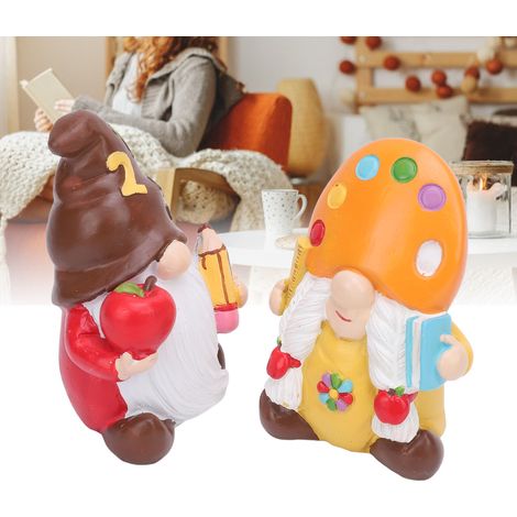 Conjunto de 2 figuras de muñecas de resina sin rostro, lindas figuras decorativas para fiestas de graduación, escritorios o como regalo de Navidad. (1/5)
